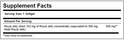 solgar royal jelly 500 label